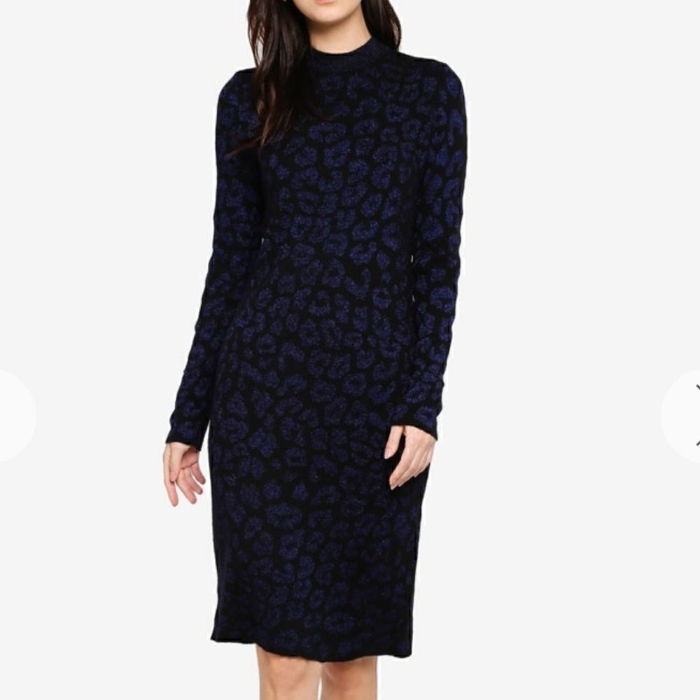 NWT Banana Republic Leopard Sweater Dress - Picture 5 of 11